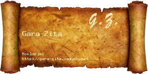 Gara Zita névjegykártya